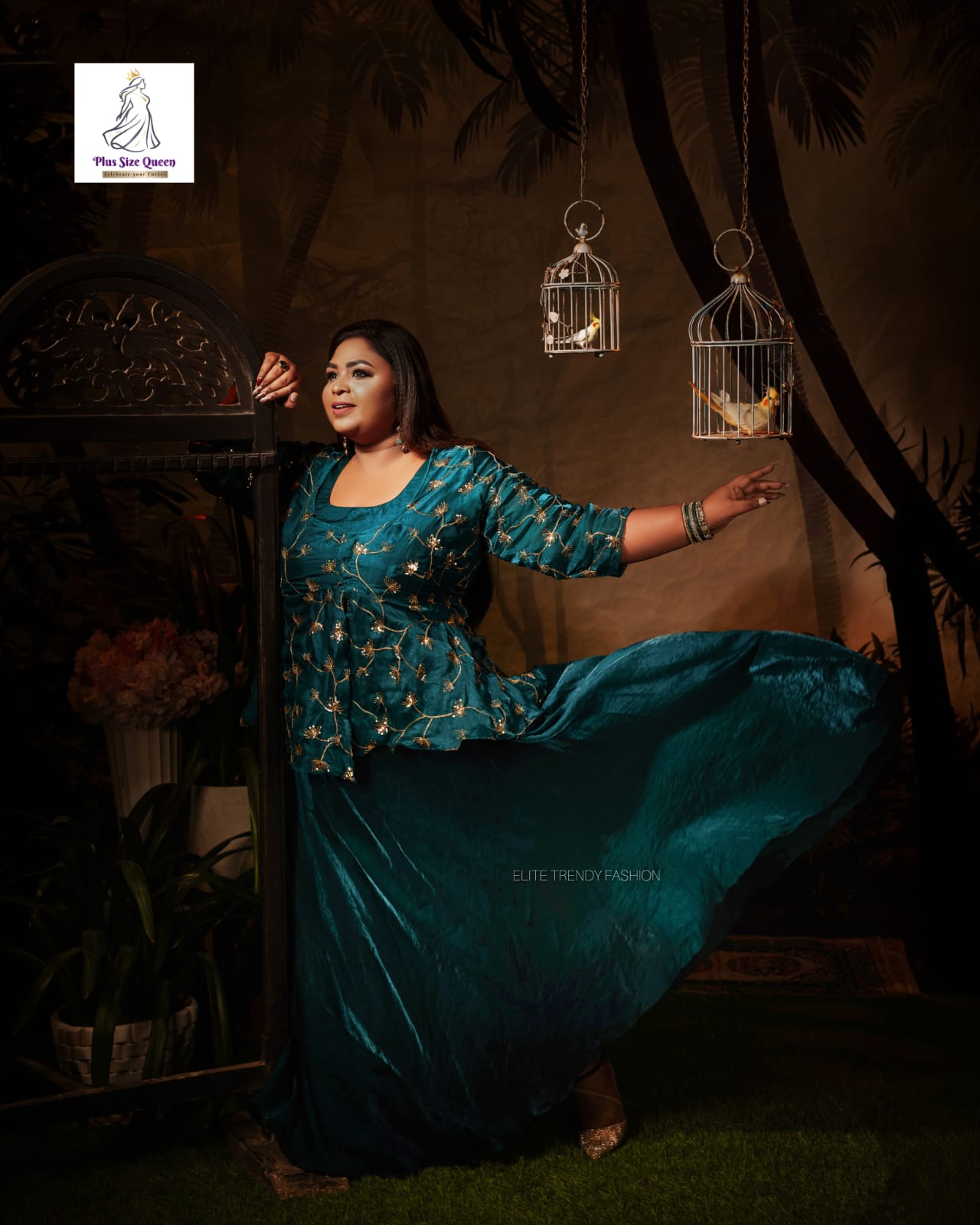 PSQ018 - Kimmy teal green ethnic