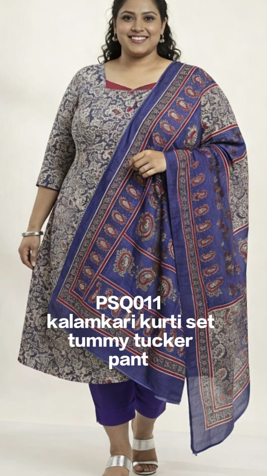 PSQ011- kalamkari kurti set