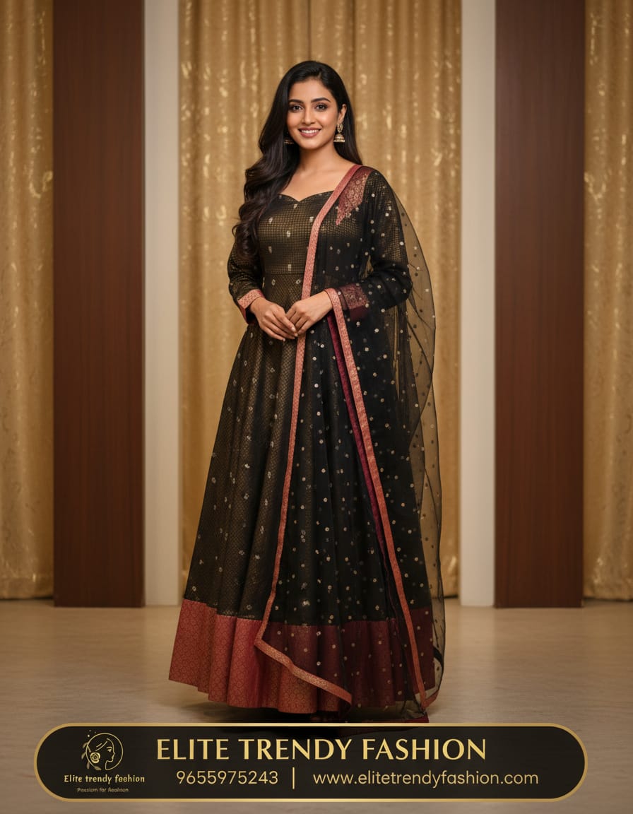PSQ028 - Dual shine black banarasi