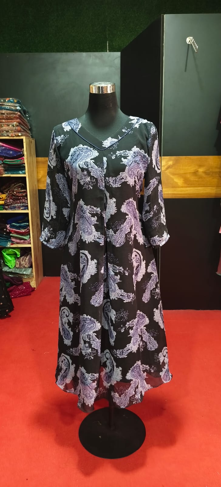 PSQ042 - Flora flow A-line set (Top & Pant)